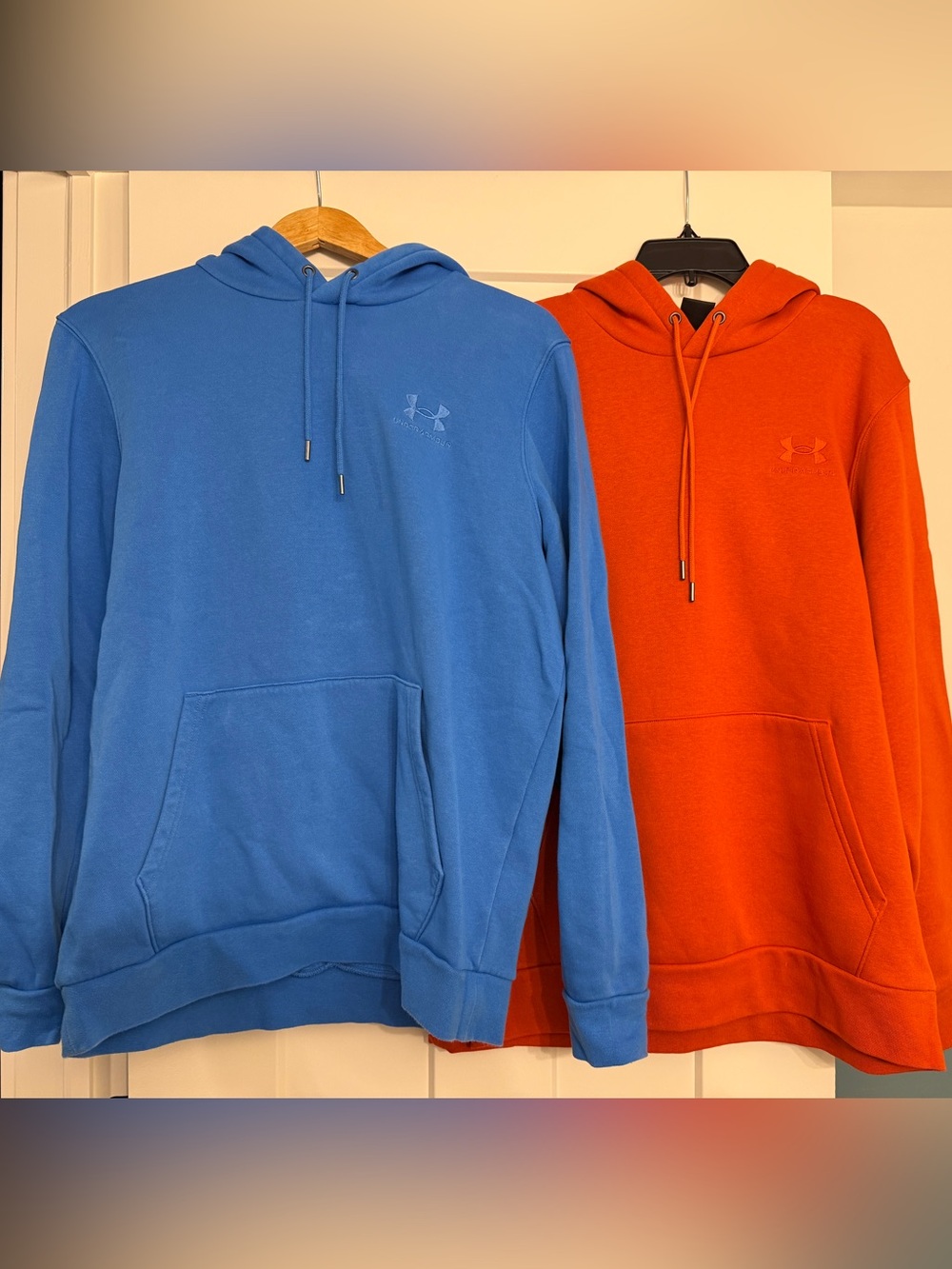Two Under Armour Men’s Hoodies - Blue & Orange - Medium